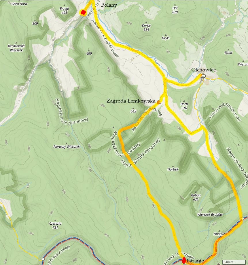Beskid Niski - szlak na Baranie
