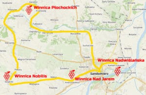 VeloWino Sandomierz Mapa
